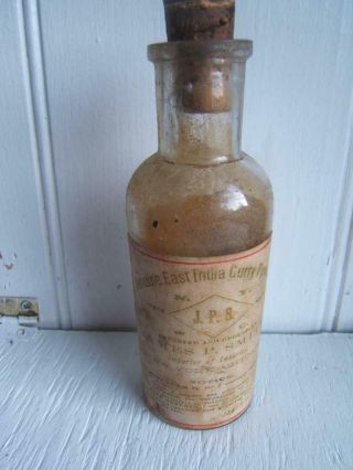 Antique James P.  Smith East India Curry Powder Bottle
