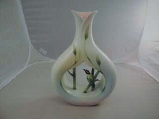 Franz Porcelain Bamboo Song Bird Vase Fz00572