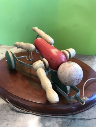 VINTAGE 1920 ' s THE TOY TINKERS INC.  SWIMMING MAN PULL TOY EVANSTON ILL 2