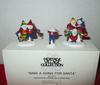 Dept.  56 North Pole Village Accessory " Sing A Song For Santa " 56316 - W / Box