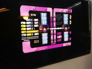 Star Trek Prop Tng Warpdrive Computer Screen Lcars Transparent Print