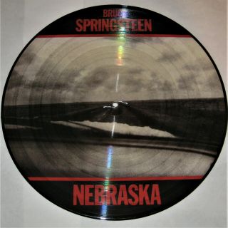 Bruce Springsteen Nebraska Lp Picture Disc Canada Cbs Rare Pic Disk Open All