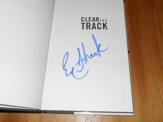 Autographed By Eddie Shack Hardcover Book Clear The Track The Eddie Shack Story