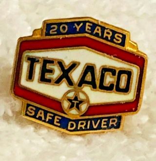 Vintage Texaco Gold Filled Safe Driver Service Award Lapel Tie Pin 20 Years