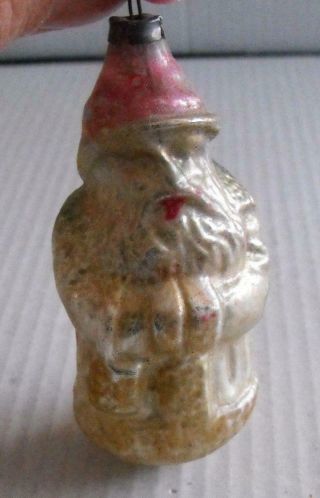 Antique Glass Father Christmas Belsnickle Style Glass Christmas Ornament