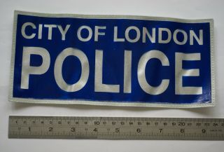 Obsolete City Of London Police High Visibility Patch,  Large Size