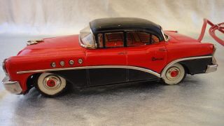 Vtg 1950’s Electromobile Buick Special 4 DR Tin R/C Tin Car With Light & Horn 3