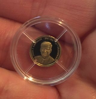 14k Gold Proof John F Kennedy 1961 - 1963 Memorial Medal - American With