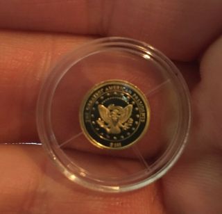 14K Gold PROOF John F Kennedy 1961 - 1963 Memorial Medal - American with 2