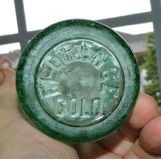 2741 Vintage 40s Green Glass Coca Cola Hobbleskirt Soda Bottle Patd Florence Co