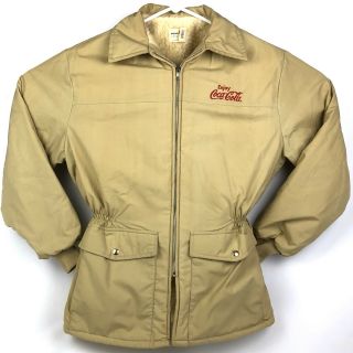 Vintage Coca Cola Coat Xl Employee Uniform Jacket Safari 48 - 50 King Louie Usa