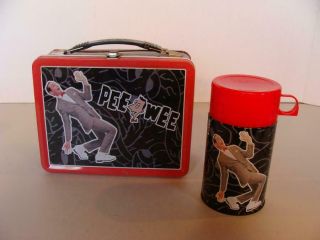 1987 - 2006 Pee - Wee Herman Metal Lunch Box And Plasticthermos Made By Neca
