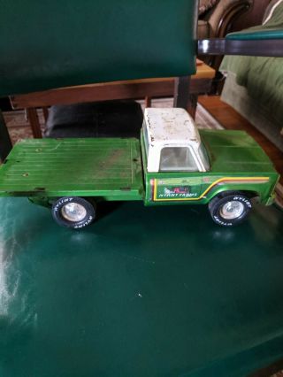 Vintage " Nylint Farms " Green Pickup Truck Flatbed
