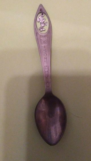 Vintage Mickey Mouse Walt Disney World Souvenir Spoon