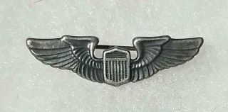 Wwii Army Air Force Aaf Pilot Wings Pin Badge Sterling Insignia Mini Dress Mess