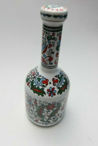 Metaxa Hand Made Porcelain Bottle Decanter S & E & A Metaxa Empty 11 " H