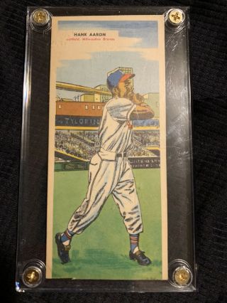 1955 Topps Double Headers Unperforated Hank Aaron Vintage Baseball Card
