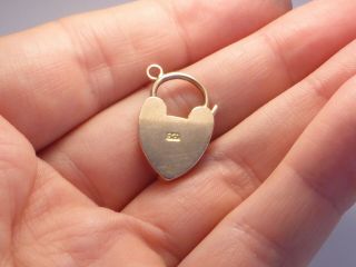 Fine Chunky Antique 9K 9ct Gold Fancy Heart Lock For Bracelet Or Necklace 2.  3g 3