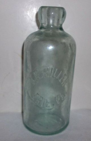 A.  H.  Miller Erie Pa.  Aqua Hutchinson Soda