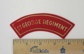Australian Army Shoulder Flash Patch Post Ww2 Vintage St.  George Regiment
