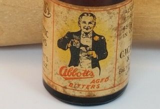 Vintage 1931 Abbott ' s Bitters Bottle and Wood Abbott ' s Bitters Muller 3