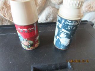 2 Vintage 1966 King - Seeley Man From U.  N.  C.  L.  E.  Uncle And Down Scope Thermos