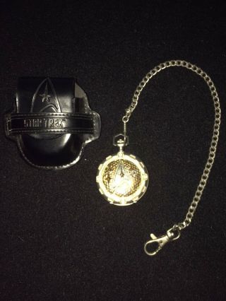 Franklin Star Trek Precision Pocket Watch With Chain And Case