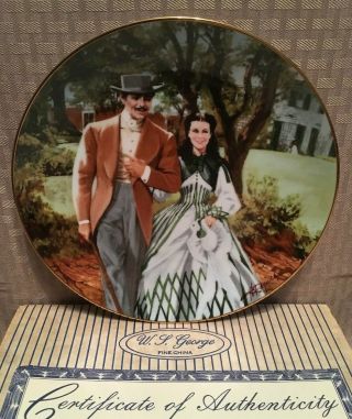 Gone With The Wind Collector Plate Home To Tara 1989 Limited Edition W/