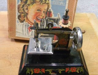 Vintage Child’s Toy Sewing Machine - Casige German Hand Crank