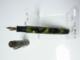 Rare 1940´s German KADEWE celluloid fountain pen 14ct FLEXY B nib Fresh service 3