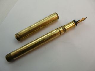 Vintage Spares/repair 1915 Swan Mabie Todd Gold Plated 14ct Nib Fountain Pen