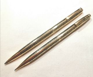 Quality Sheaffer Imperial 12k Gold Filled Grapes & Leaves Pen & Pencil Set - Nr