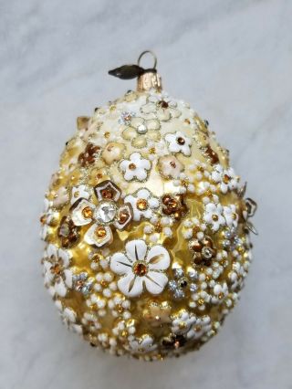 Jay Strongwater Mille Fiori Egg Ornament