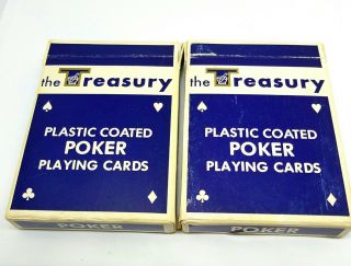 2 Treasury Drugs Vintage Decks Of Poker Playing Cards Division Of J C Penney Co