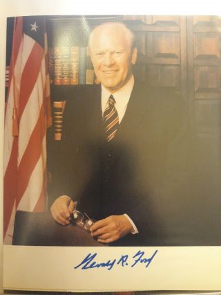 President Gerald R.  Ford Autographed Color Photo Signed