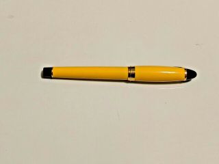 Aurora Italy Ipsilon? Yellow Rollerbal Ballpoint Pen Black Ink