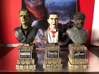 Universal Studios Monster Legacy Set Frankenstein/dracula/the Wolf Man