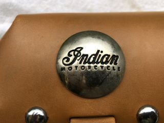 Indian Motorcycle Left Side Tan Leather Saddlebags Chief/Chief Vintage 3
