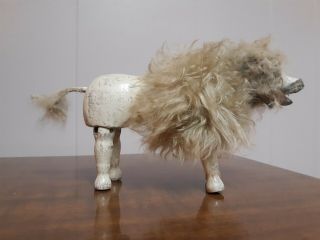 Schoenhut Circus Poodle Glass Eyes Open Mouth