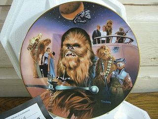 Star Wars Collector Plate Chewbacca,  Hamilton,  Todd Treadway 1371b