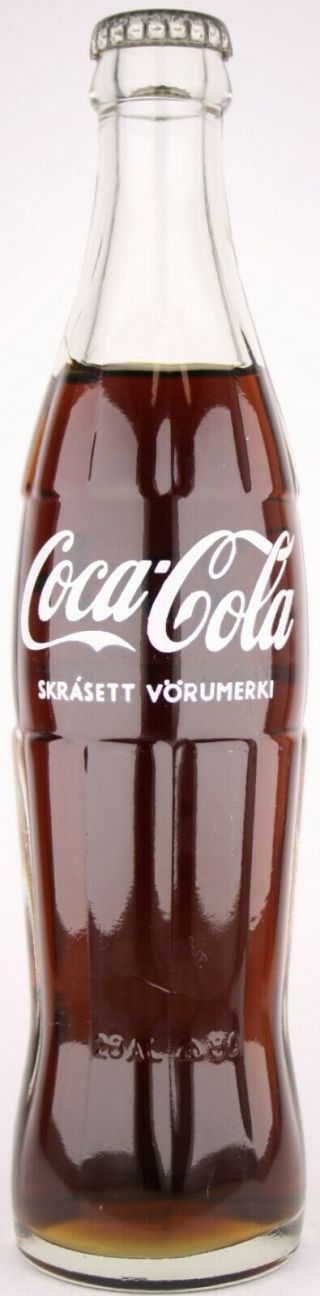 Iceland 1980 Coca - Cola Acl Bottle Ca.  300 Ml