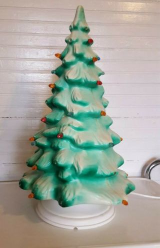 Vintage Union Blow Mold Hard Plastic Christmas Tree Light 21in