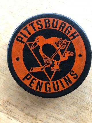 Penguins Hockey Puck 1970 Vintage Hockey Puck Pittsburgh Pens Beer Puck