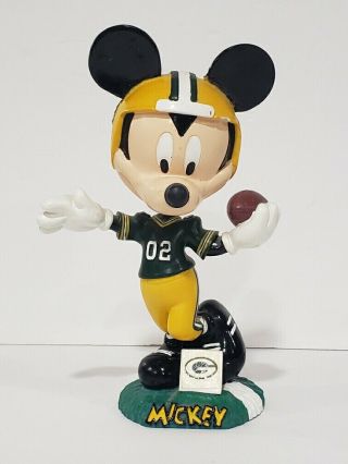 Vintage Nfl Disney Mickey Mouse Quarterback Bobblehead L Green Bay Packers