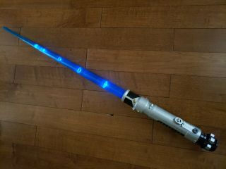 Hasbro Star Wars Lightsaber Spring Loaded Blue Sound & Lights Up 2006 Lfl