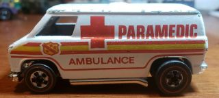 Vintage Hot Wheels Redline Paramedic Van Flying Colors Ambulance