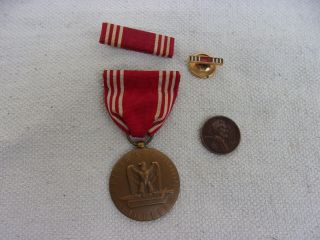 Ww2 Us Army Good Conduct Medal Set - - Named