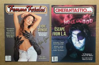 Cinefantastique V28 2 & Femme Fatales V2 3 Cover Signed Lydie Denier Tarzan
