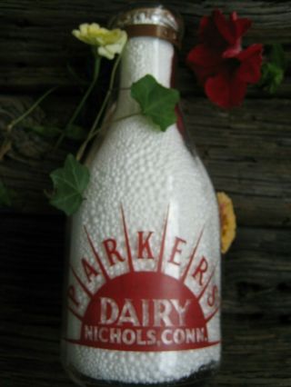 Nichols,  Conn.  Trpq Milk Bottle,  Parker 