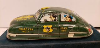 Vintage Marx Dick Tracy Squad Car No.  1 Tin Lithograph Wind Up 305